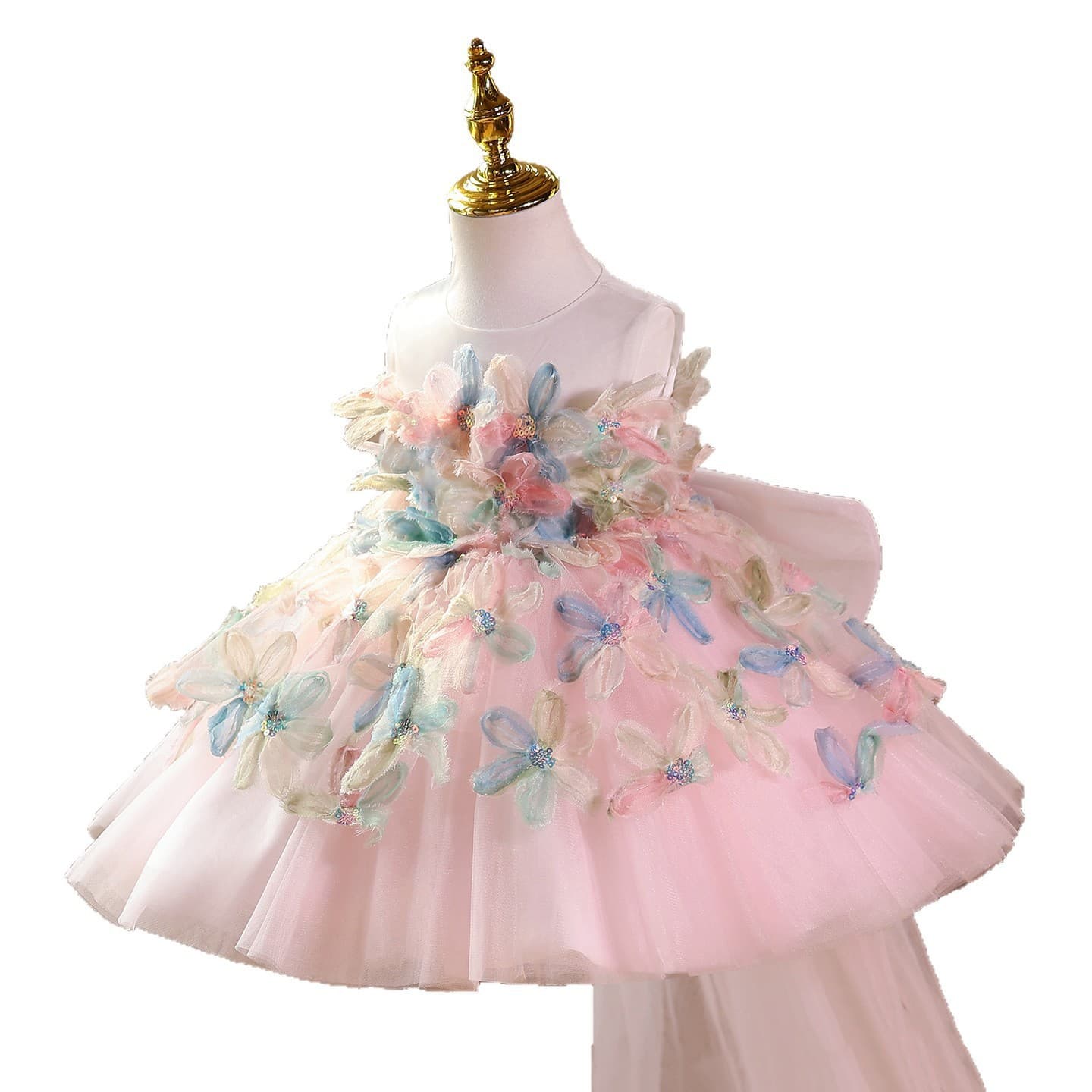 Children's Princess Dress for Girls Birthday, Host, Piano Performance, Formal Gown