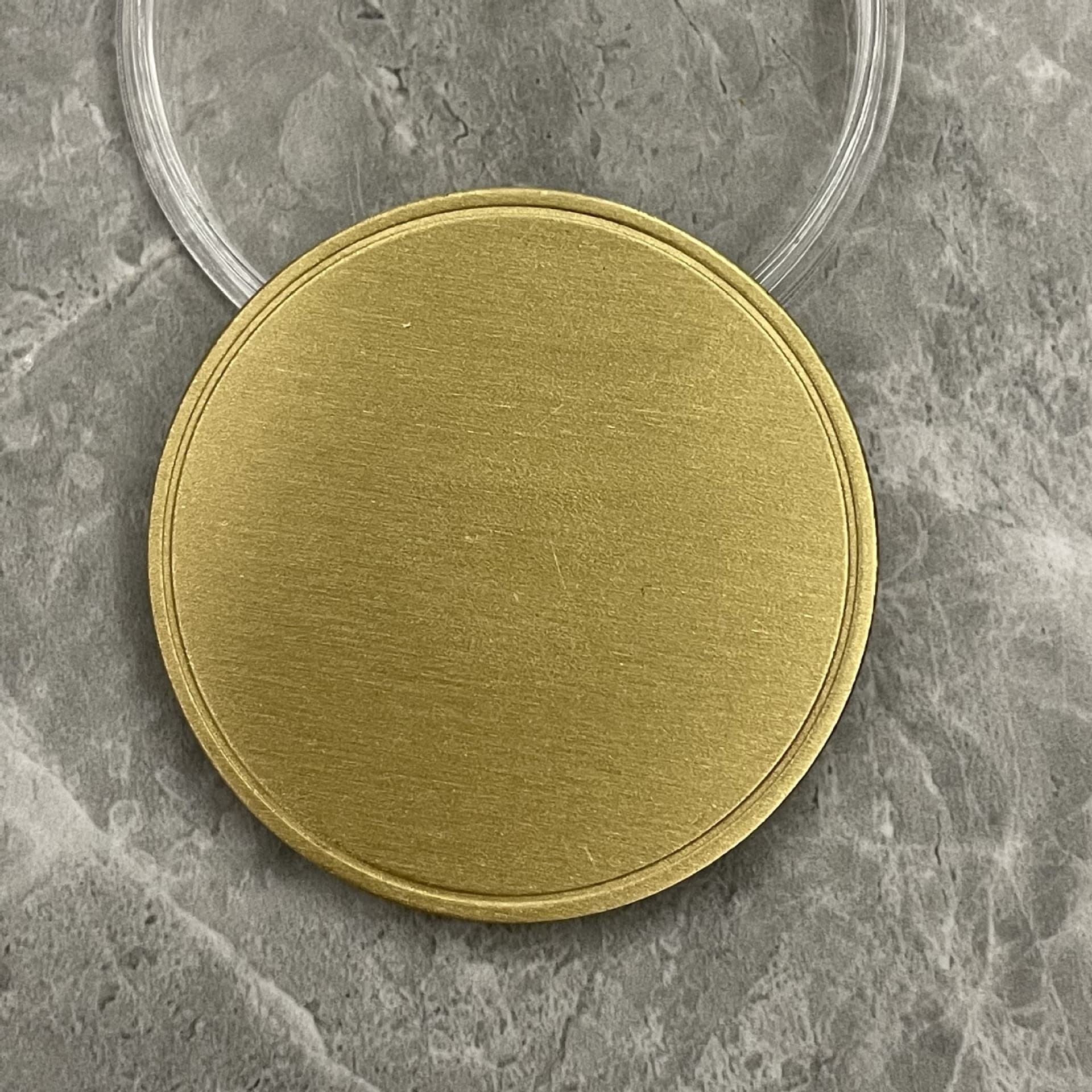 Cross-border Brass Copper Natural Color Blank Commemorative Coin DIY Engraving Brushed Laser Logo Commemorative Medal Personalized Creative