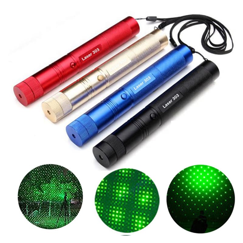 In Stock High-Power Starry Sky Green 303 Laser Pointer for Real Estate Presentations, Outdoor Command, Laser Flashlight