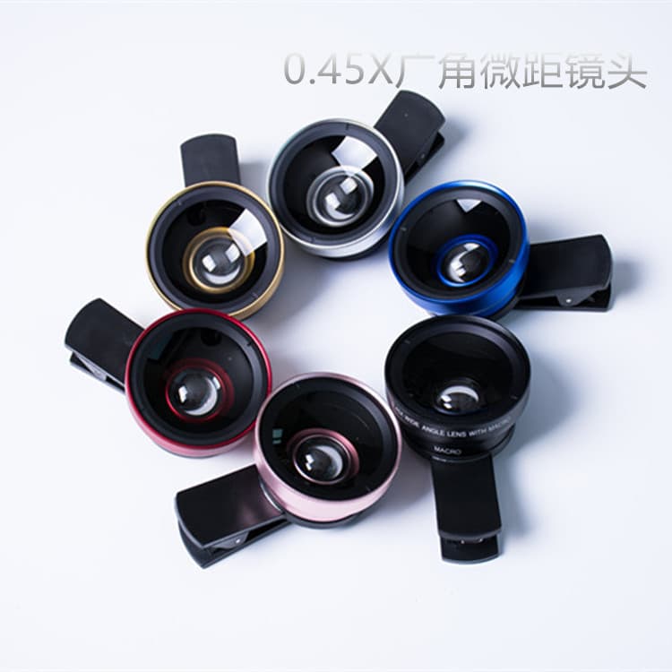 Manufacturer Mobile Phone Lens 0.45X Wide-Angle Lens 15X Macro Mobile Phone External Lens HD Distortion-Free