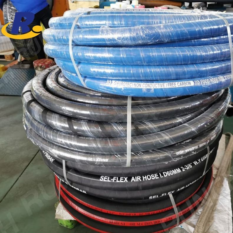 Rubber water pipe with smooth surface and fabric surface, wear-resistant rubber water pipe, high-pressure rubber water pipe, explosion-proof hose