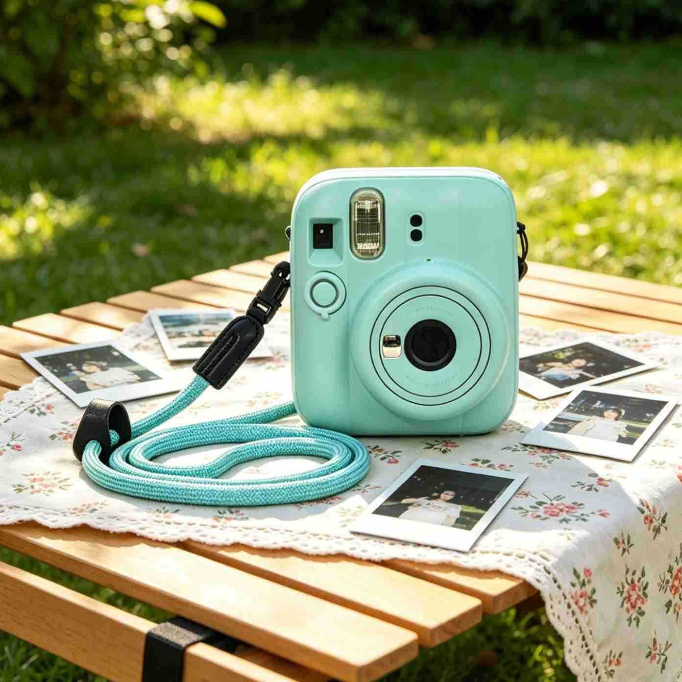 Compatible with Instax Mini 13 Solid Color Protective Case Camera Silicone Set, Wear-resistant and Drop-proof with Strap, Soft Shell, Snug Fit