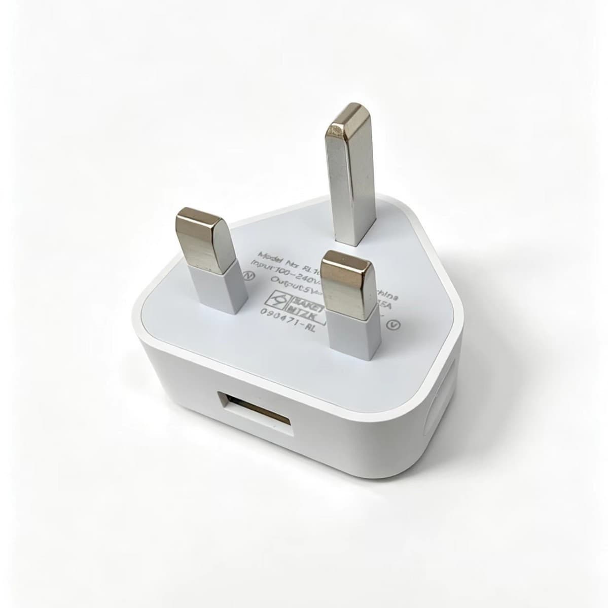 UK Version 3-Pin British Standard Charger, UK Standard Triangular USB Phone Charger Head 1A 2A Charger