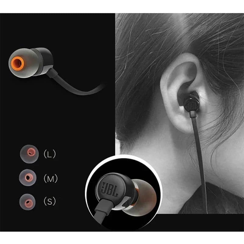 110 wired in-ear headphones 3.5mm with microphone wire-controlled stereo computer and mobile phone universal headphones