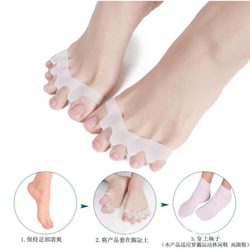 Double-hole toe separator corrector, overlapping anti-friction toe separator, assistive hallux valgus foot bone orthosis