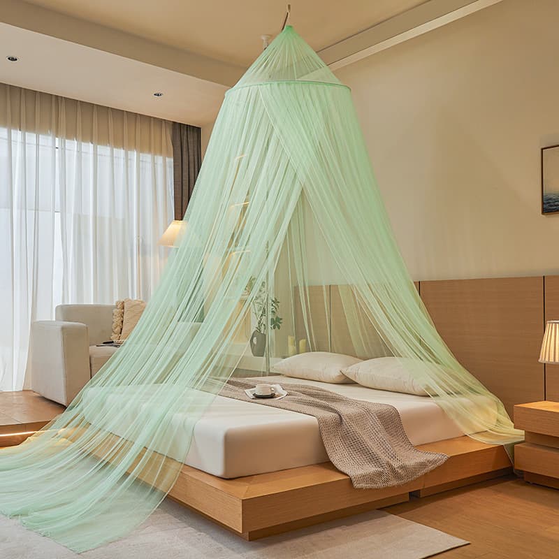 New Children's Ceiling Mosquito Net Light Luxury Style No Installation Required Round Top Mosquito Net for Bedroom Cross-Border Trade Exclusive