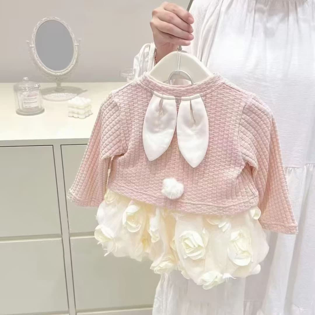 Girls' Dress 2025 New Spring Children's Two-Piece Set Baby Princess Dress Spring and Autumn Skirt Set