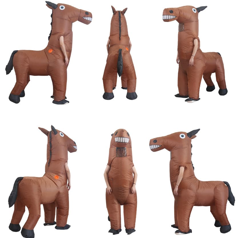 New Halloween Active Horse Inflatable Suit Walking Inflatable Horse Stage Performance Long Neck Giraffe Inflatable Costume Props