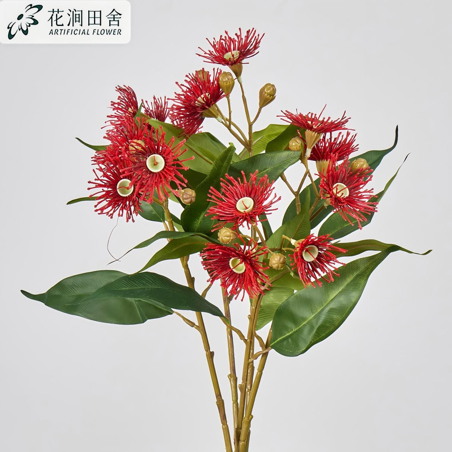 Simulated flower single eucalyptus flower, soft-touch french chrysanthemum, wedding arrangement, flower arrangement, gardening and landscaping, simulated flower