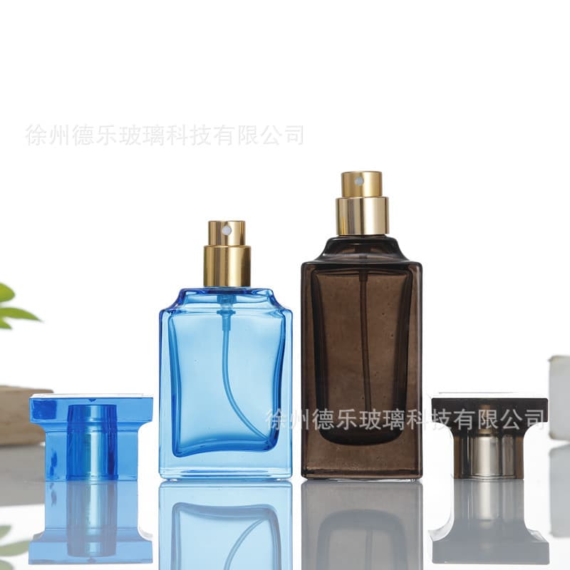 Square Perfume Bottle TF Style Empty Glass Perfume Spray Bottle with Acrylic Cap Wholesale
