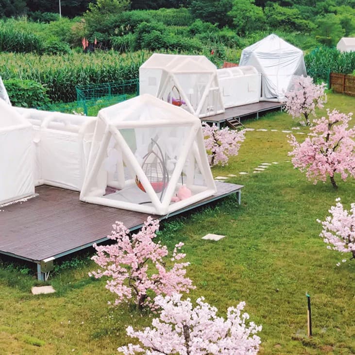Inflatable Bubble Tent Portable Transparent Tent Outdoor Camping B&B Hotel Spherical Windproof Starry Sky Room Inflatable