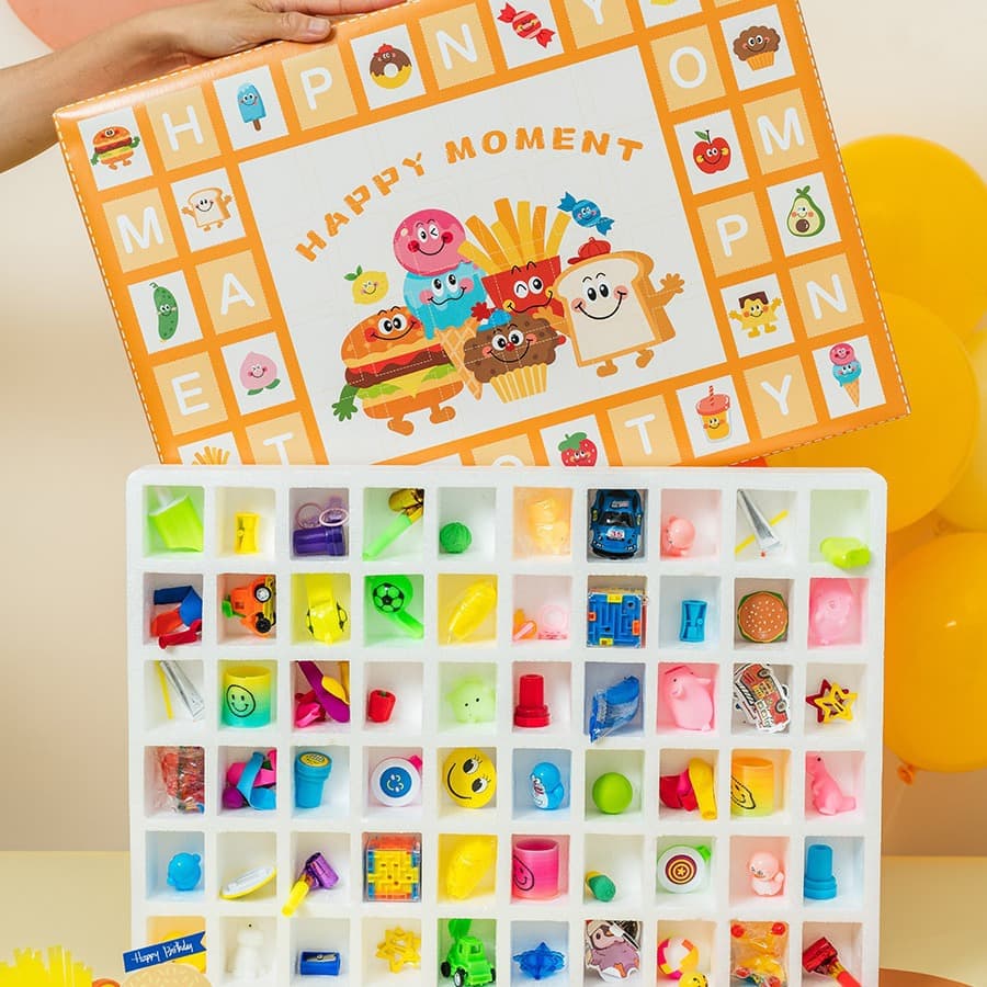 Mystery Kids Girl Toy Scratch Prize Birthday Gift Surprise Unboxing Customizable Poke Poke Blind Box Empty Box 60 Grids