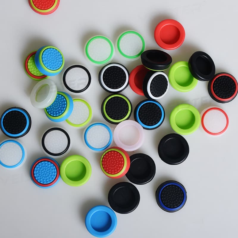 PS4 Joystick Cap PS3/PS5 Game Console Mushroom Head Protective Button Cap Dual-Color Silicone Handle Cap