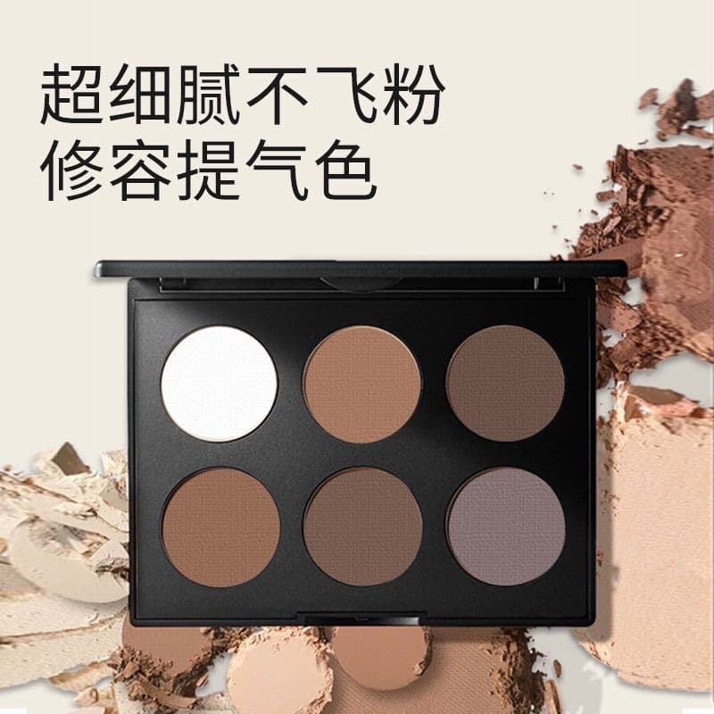 Meixier 3050 Stereo Brightening Six-Color Contouring Powder Puff Highlighter Shadow Combination Nose Shadow Silhouette