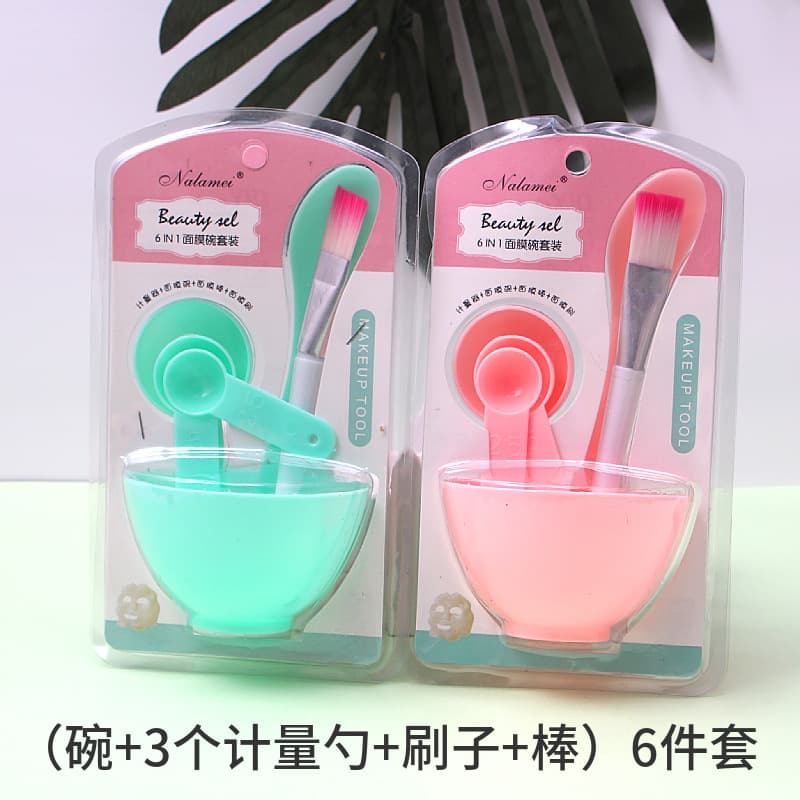 Face Mask Bowl Mixing Set and Brush 6-Piece Set, DIY Face Mask Brush Stick, Beauty Makeup Cosmetic Tools