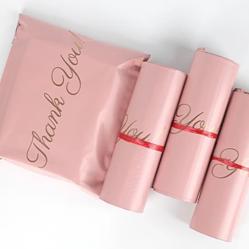 Pink Lettered Courier Bags, PE Self-Adhesive Courier Bags, 12-Gauge Thickened Plastic Courier Bags, Transport Packaging Bags Wholesale