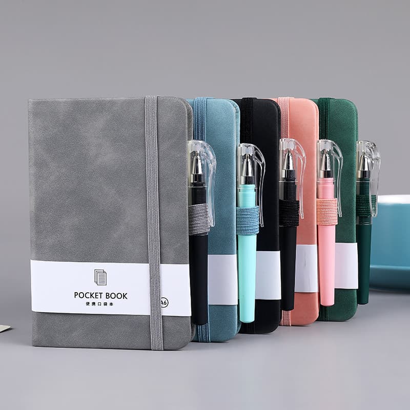 A7 Strap Notebook Wholesale, A5 Soft-Touch Leather Student Diary, Custom A6 Student Schedule Notebook