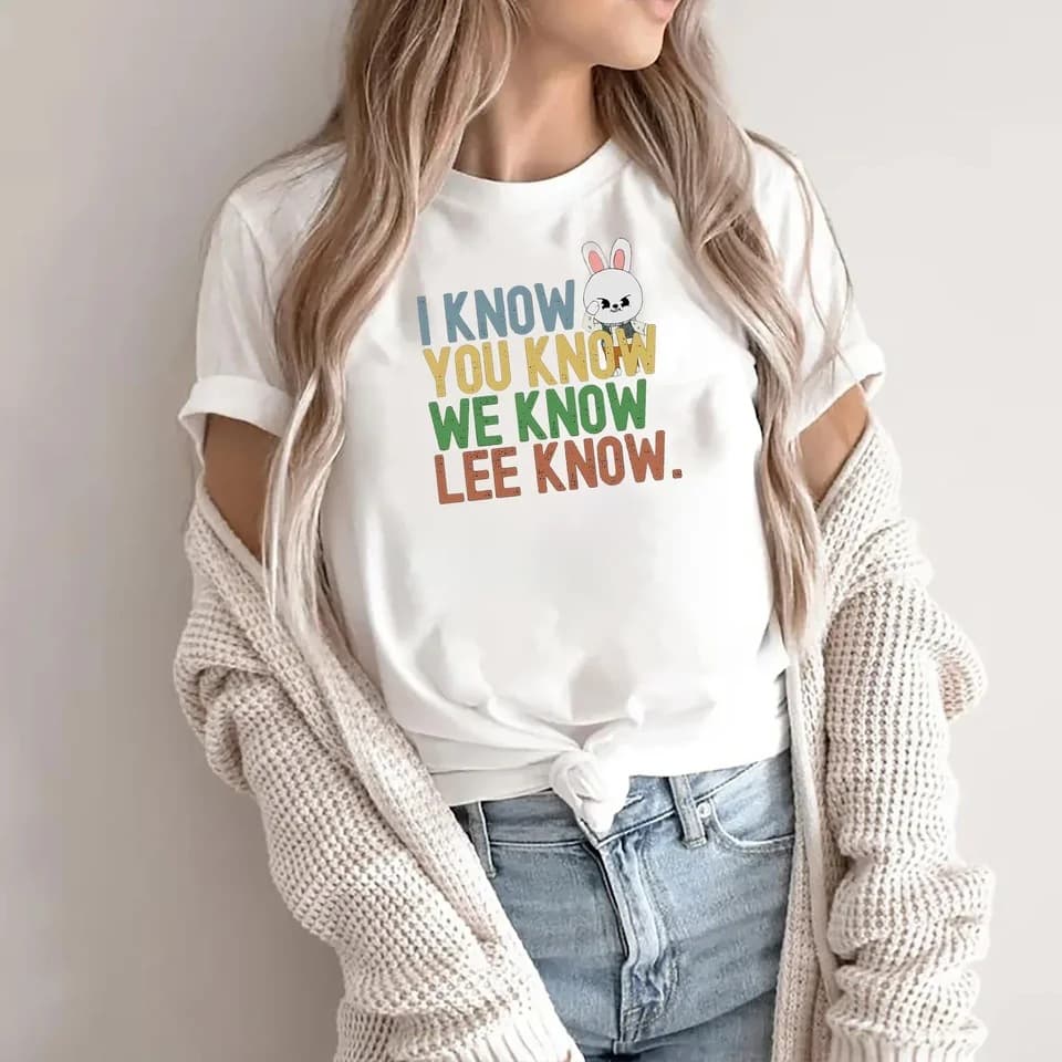 I Know You Know Lee Know Stray Kids T-Shirt Funny Skzoo Leebit Lee Know T-Shirt S