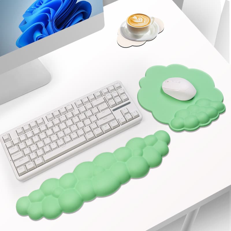 Factory Direct Mouse Pad Cloud Wrist Rest Memory Foam Keyboard Palm Support Office Anti-Slip Wrist Pad Cross-Border Wholesale