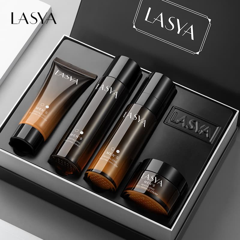Hanmeisu Men's Skincare Set Moisturizing and Nourishing Four-Piece Facial Care Kit