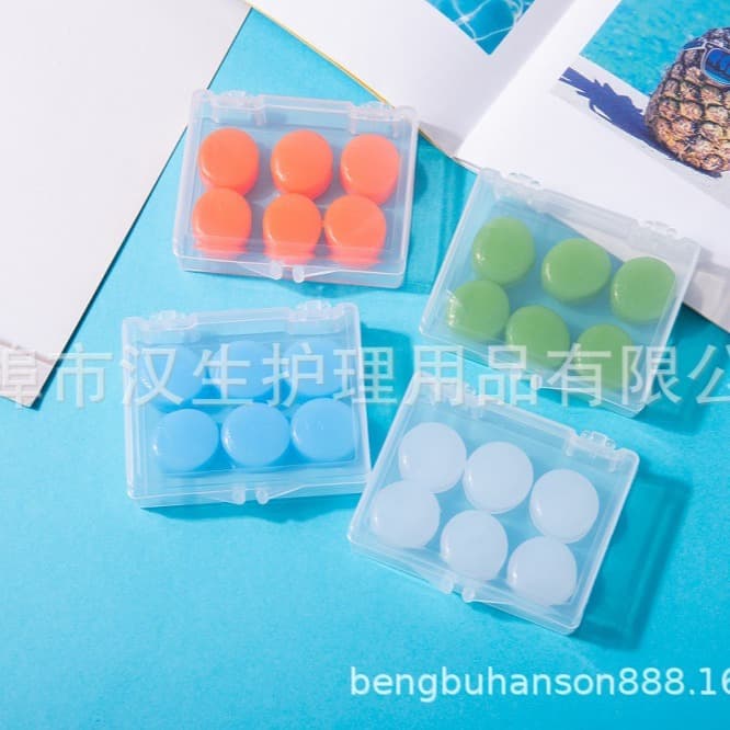 Cross-border supply silicone putty earplugs 6 pieces moldable waterproof noise reduction sleep swimming soundproof earplugs.