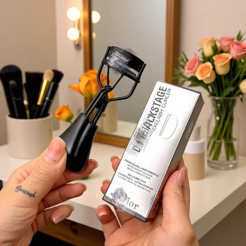 D-Jia Di Eyelash Curler Makeup Tool, Black Non-Slip Curling and Setting, Super Easy-to-Use Soft Gel Eyelash Curler in Stock