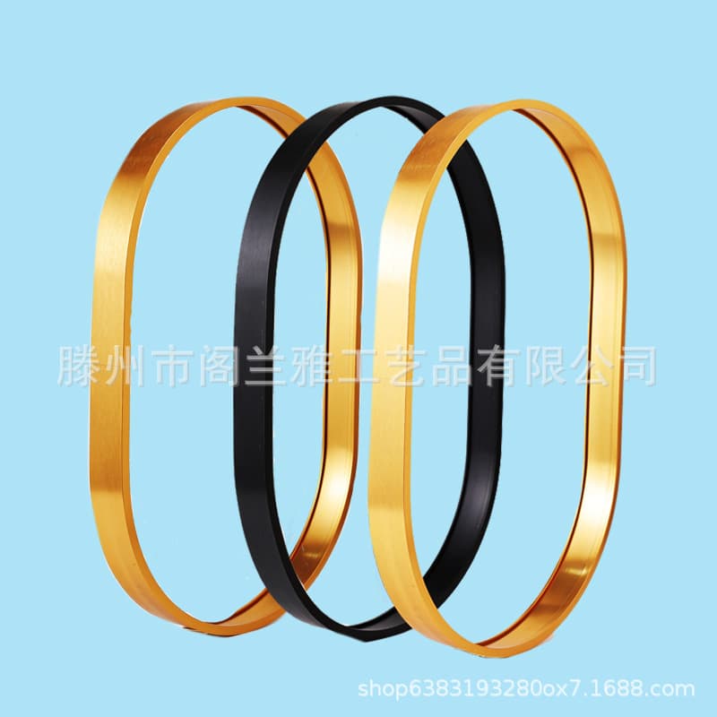Bathroom geometric aluminum alloy oval mirror frame, track oval aluminum alloy geometric mirror/picture frame manufacturer.