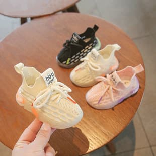 Autumn Winter Baby Shoes Breathable Soft Sole Sneakers for 0-6 Years Old Girls Toddler Mesh Knitted Walking Shoes