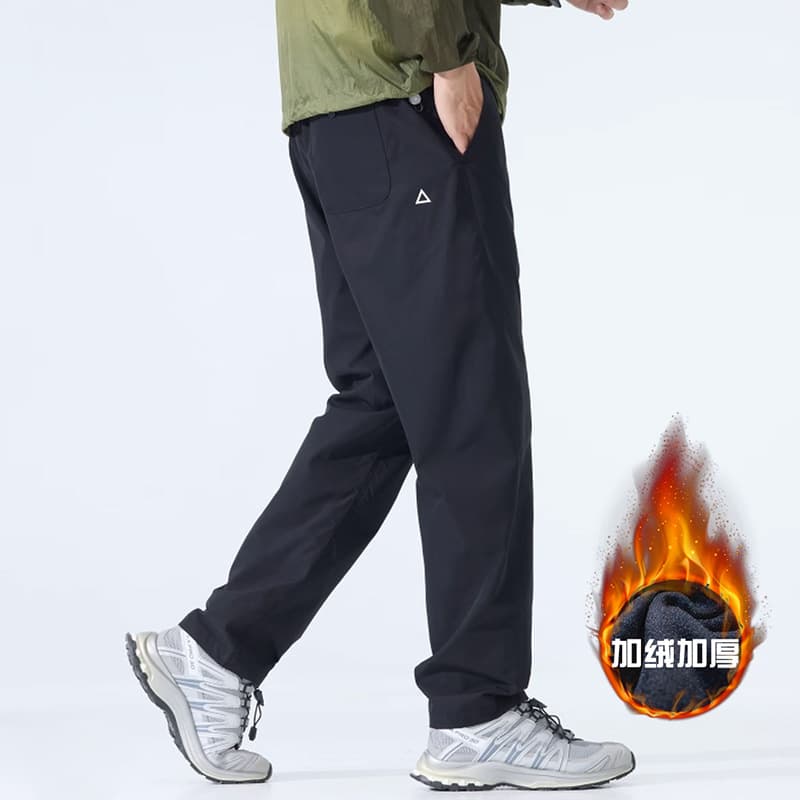 [Boss Li] Fleece-Lined Windproof Outdoor Softshell Pants Autumn Winter Straight Leg Casual Pants Multi-Pocket Workwear Men