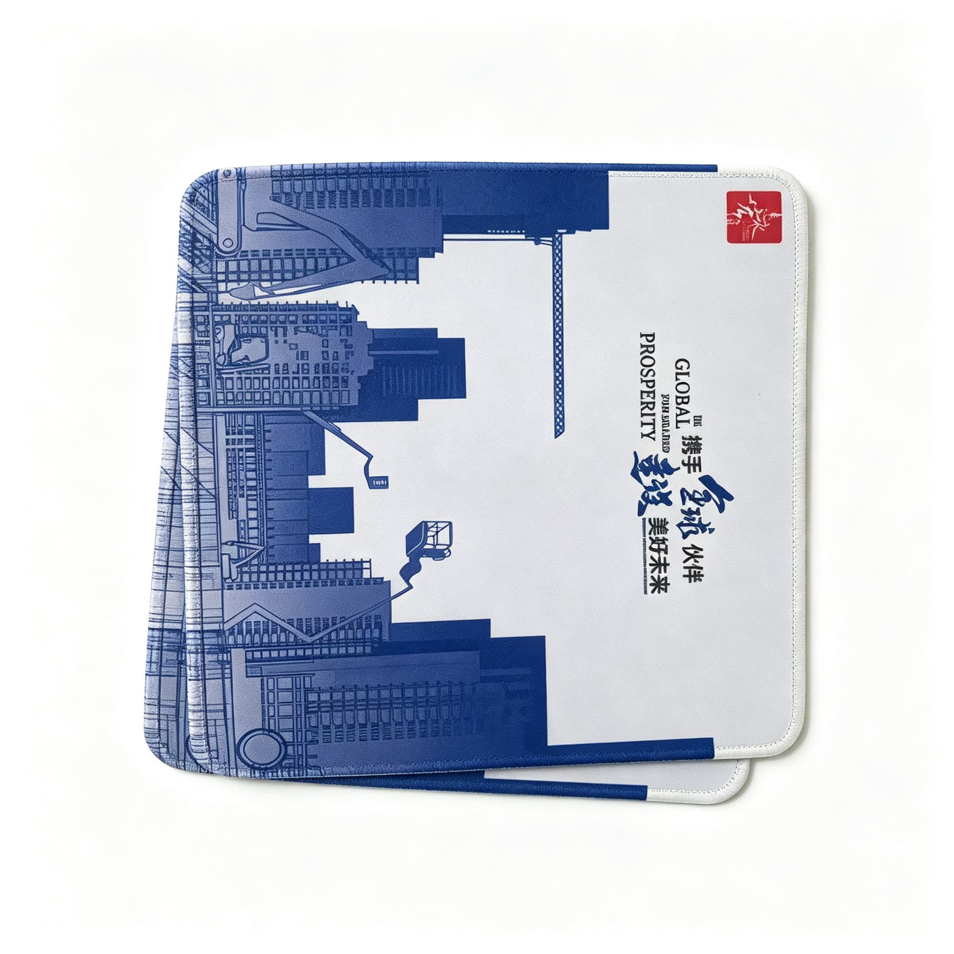 Manufacturer's Advertising Rubber Mouse Pad with Shortcut Keys, Office Mouse Pad with Cloth Surface and Rubber Edge Locking