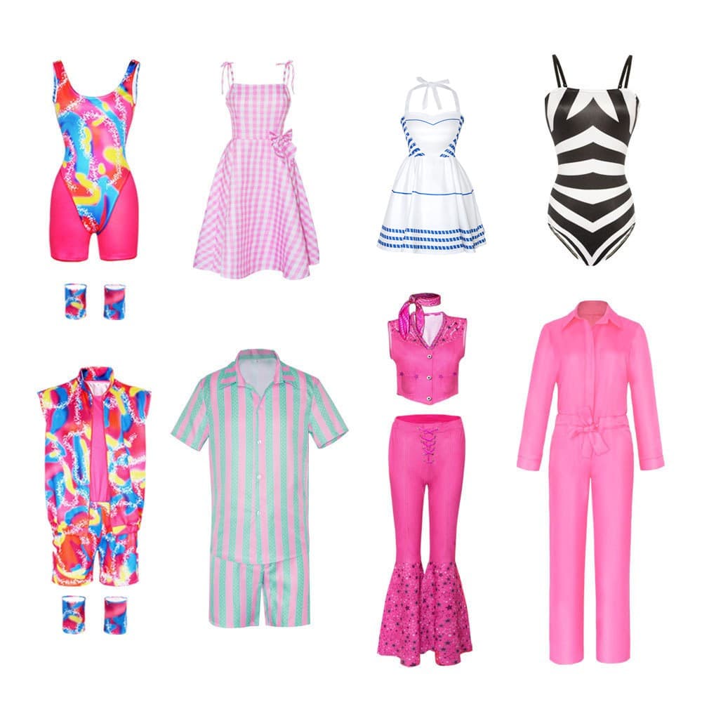 Qz Popular Film and Television Movie Barbie Cos Suit Real Cosplay Barbie Ken Cosplay Suit in Stock