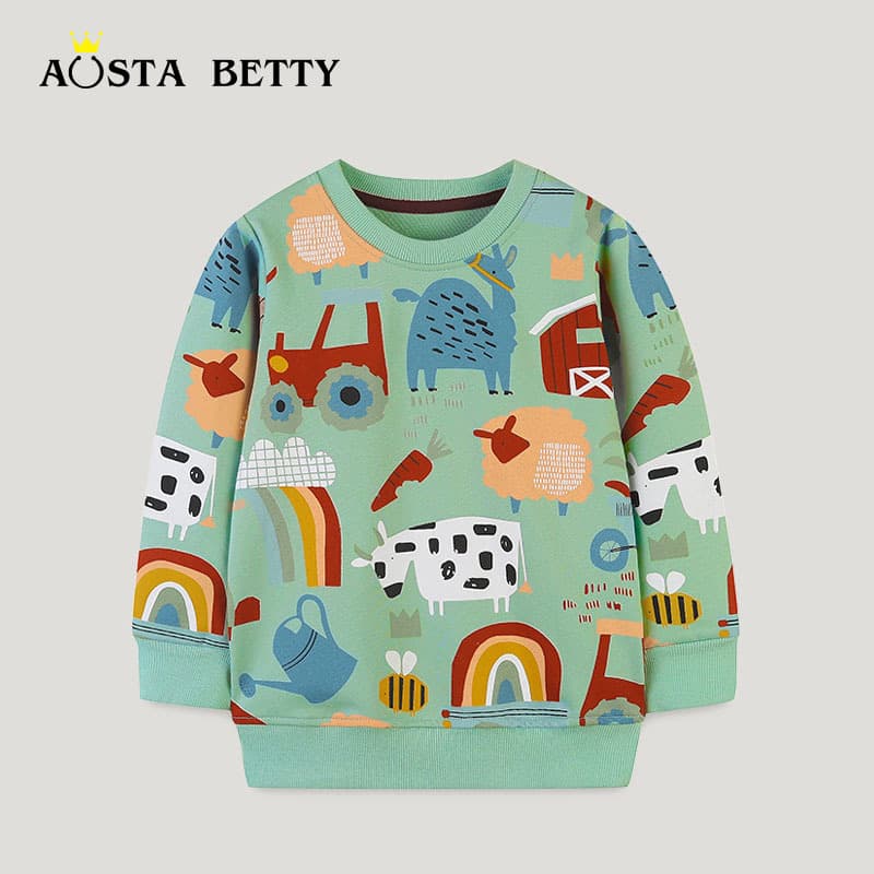 New Autumn Children's Vest for Small and Medium Kids, Round Neck Pullover Long Sleeve Base Layer Boy's Coat