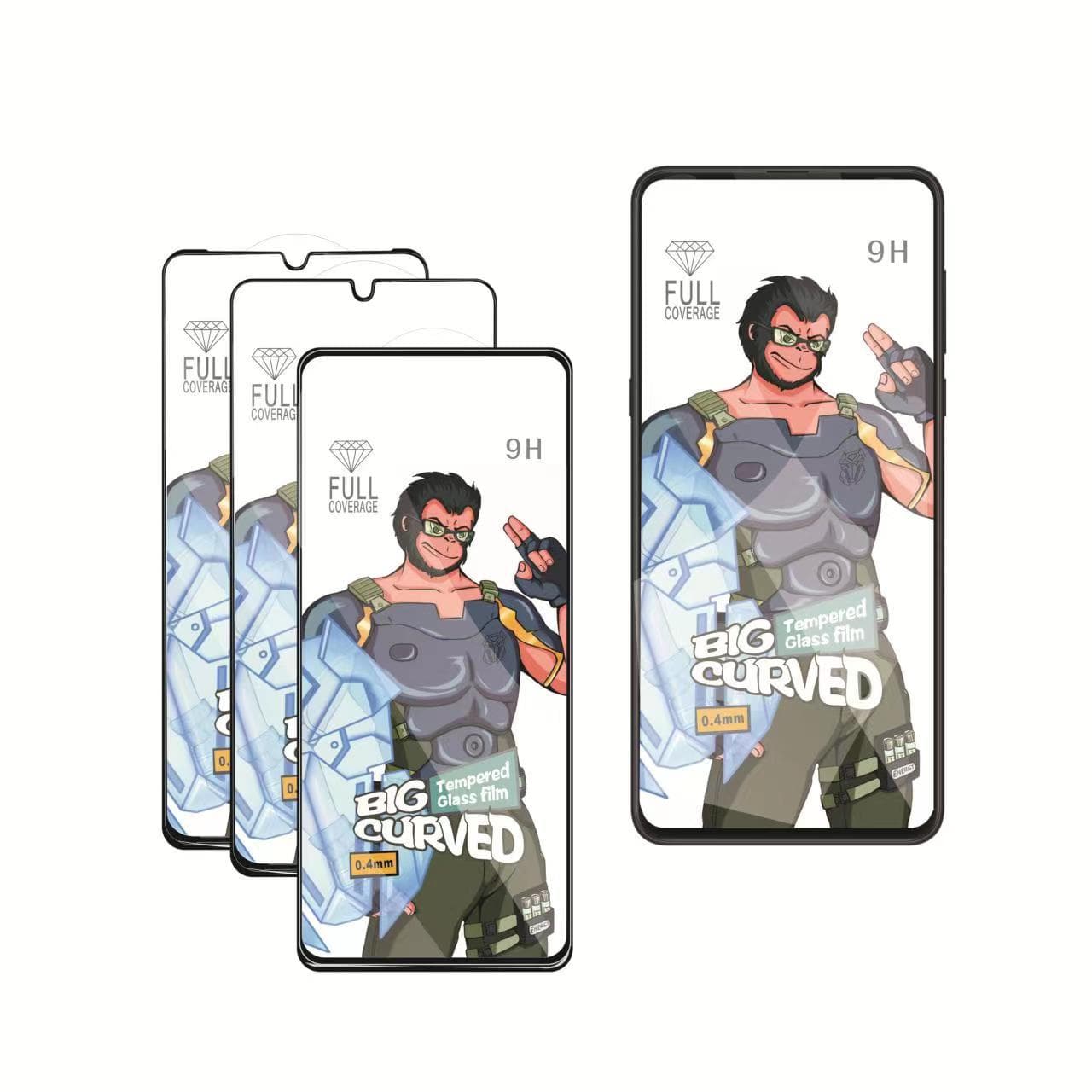Tempered Glass Screen Protector for TECNO SPARK GO 2024, POVA6 Full Coverage, CAMON18
