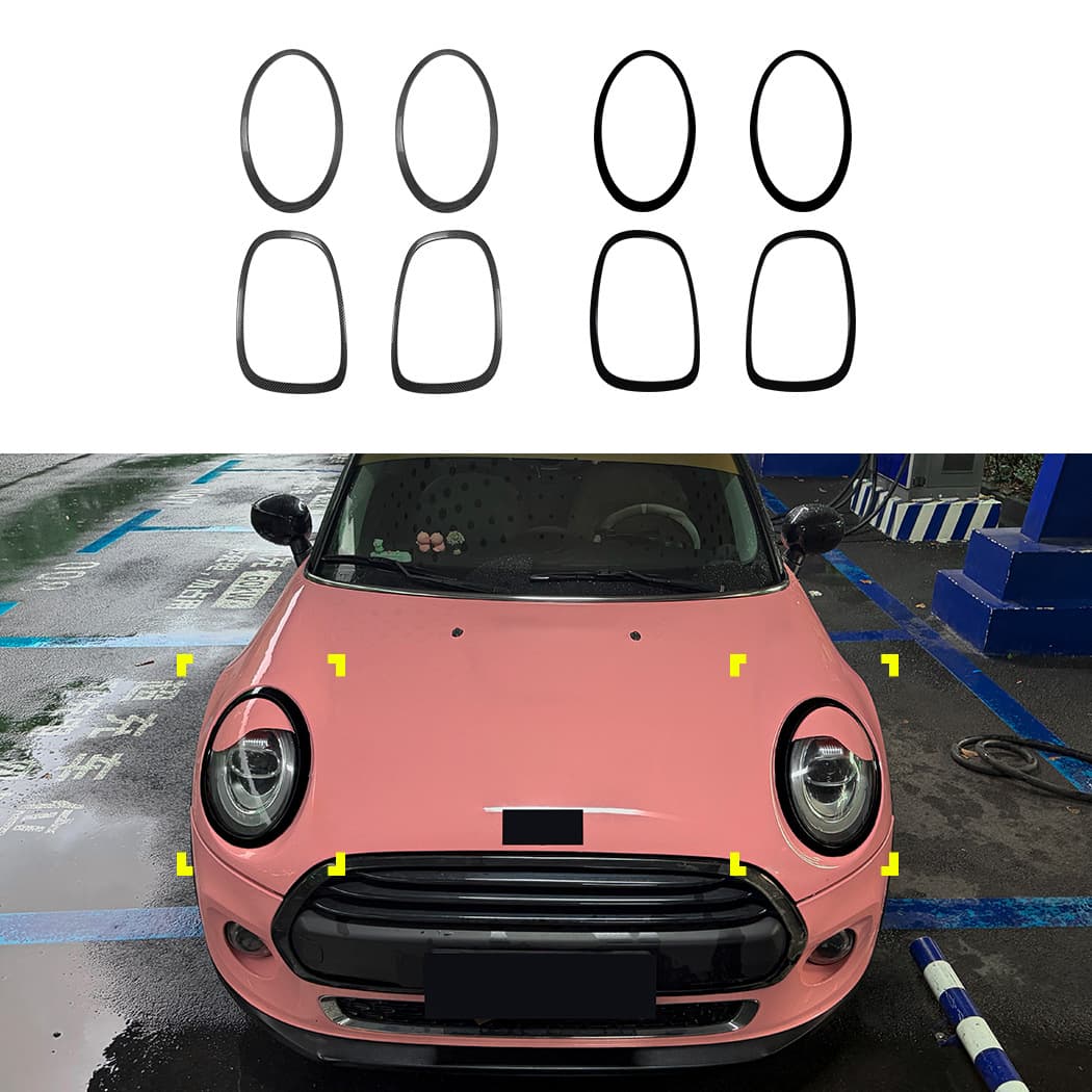 Suitable for Mini One Cooper F55 F56 F57 headlight eyebrow rear taillight light frame car sticker modification