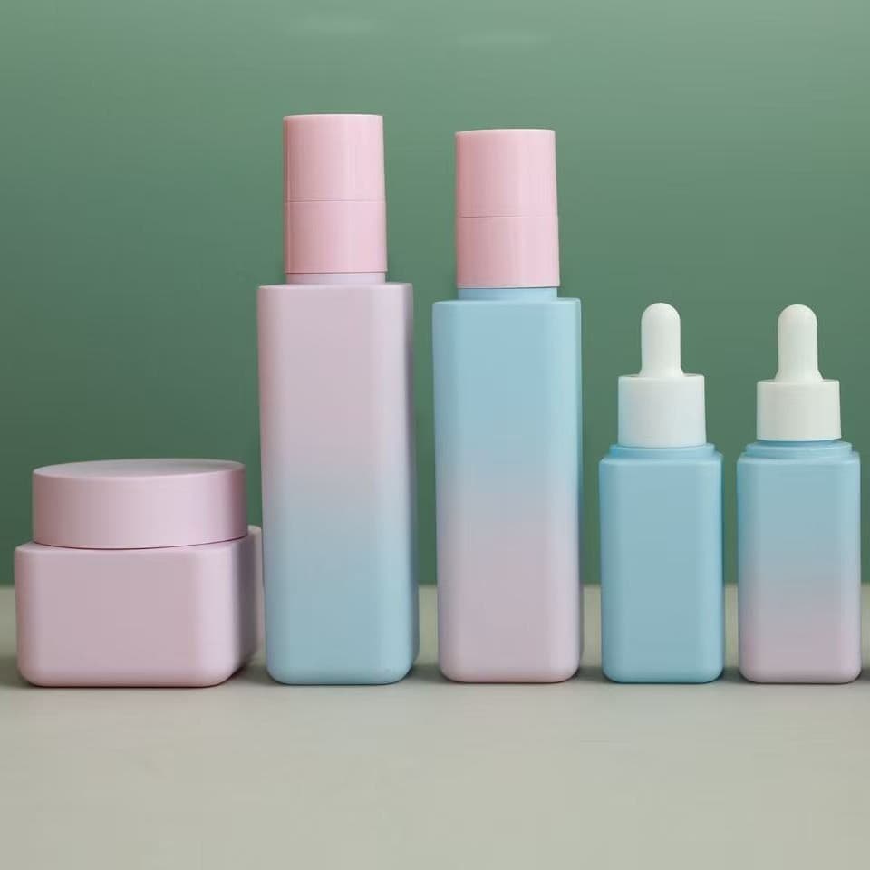 Customizable dropper essence 30ml plastic bottles, 50g cream cosmetic refill containers