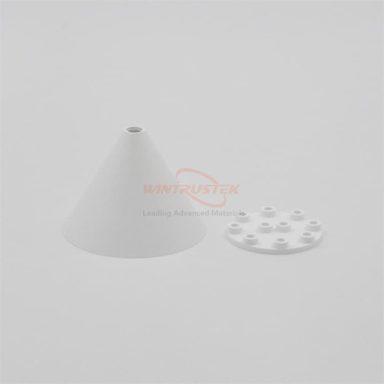 Hexagonal boron nitride tapered tube, insulated high-temperature resistant PBN ceramic tapered tube, factory processing and customization.