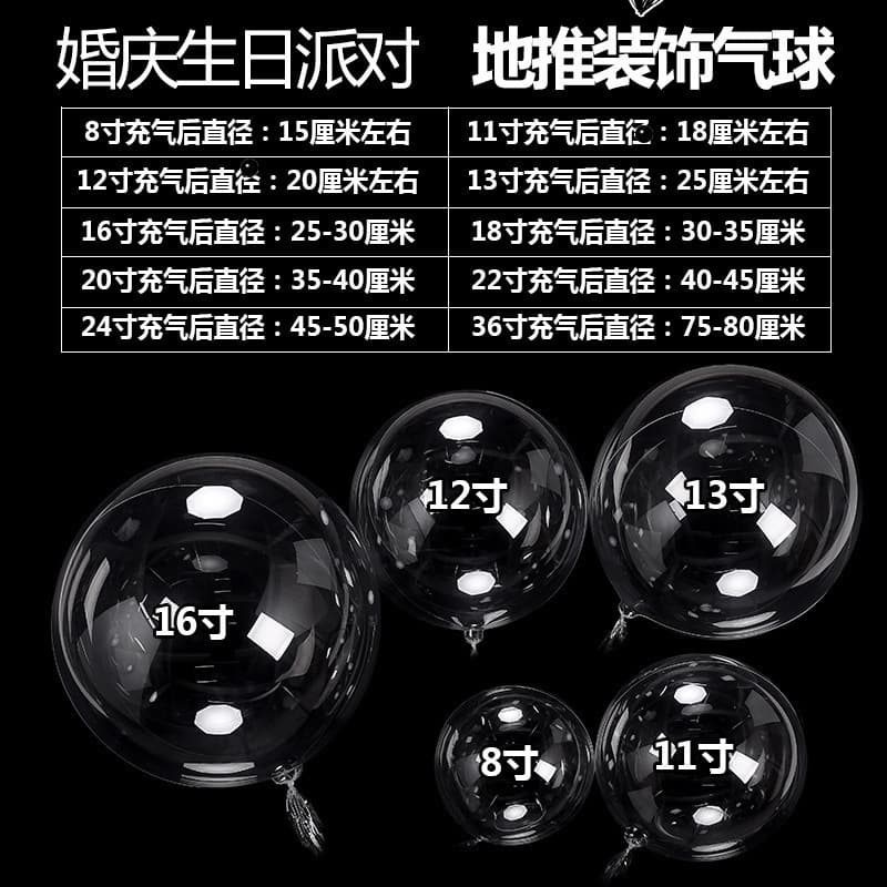 Bobo Ball wholesale Internet celebrity stretch-free 18-inch 20-inch 22-inch 24-inch 36-inch floor stall transparent printed leather balloon