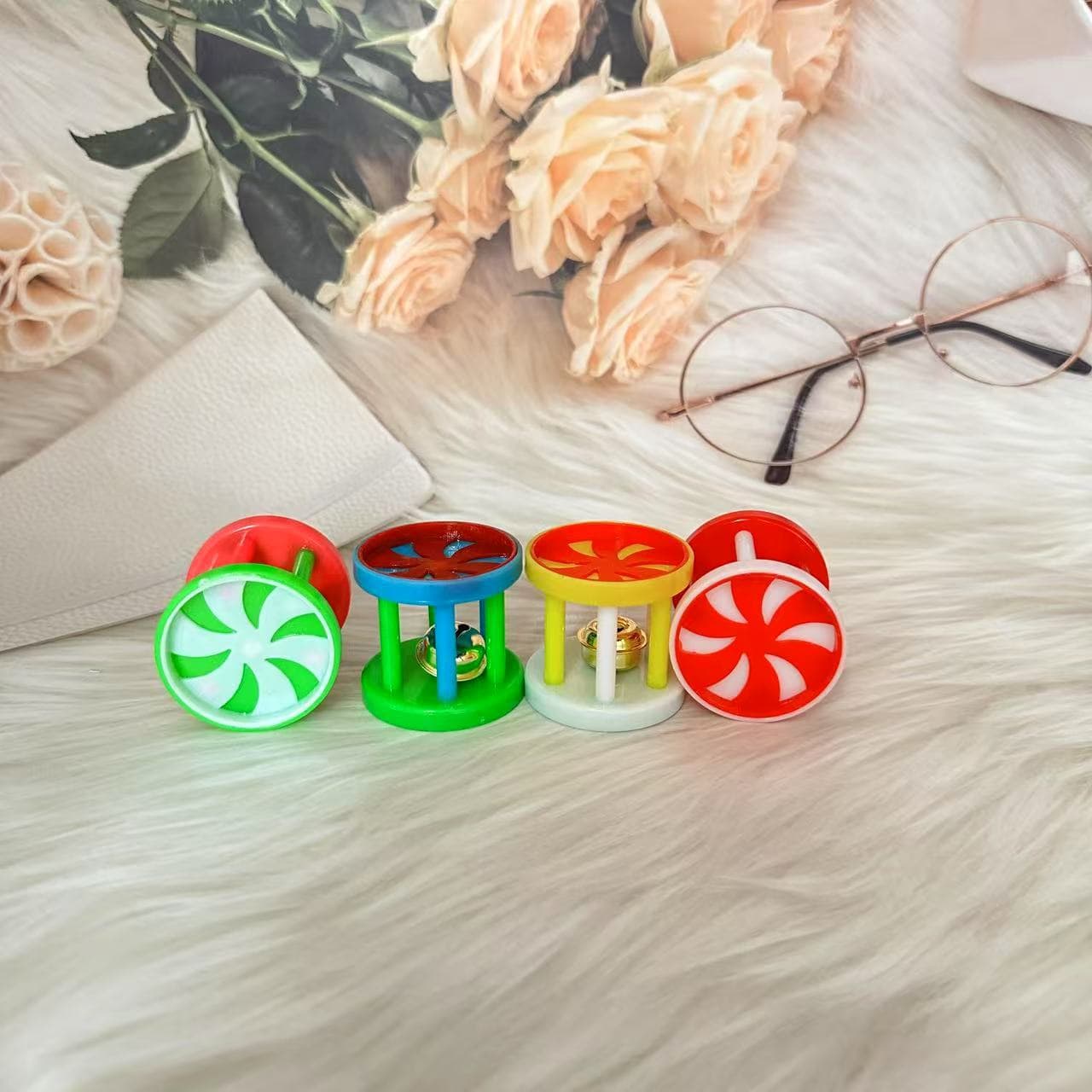 Hub Windmill Bell Ball Cat Toy Plastic Hollow Ball Cat Dog Pet Toy New Bell Trend