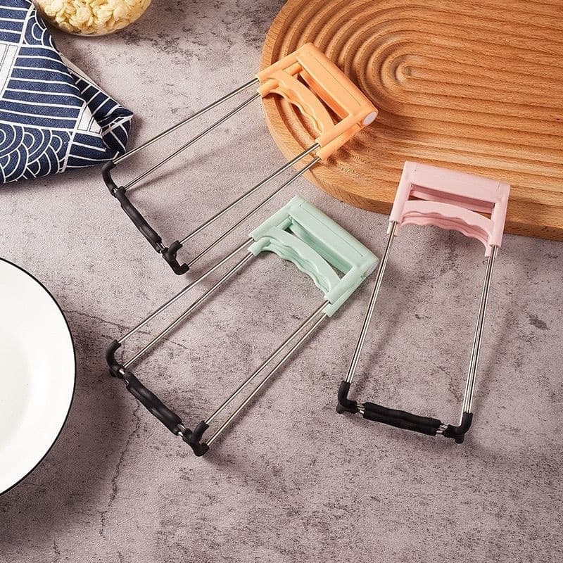 High-end Household Anti-scald Tongs, Stainless Steel Plate Lifter with Silicone Grip for Secure Bowl and Dish Handling