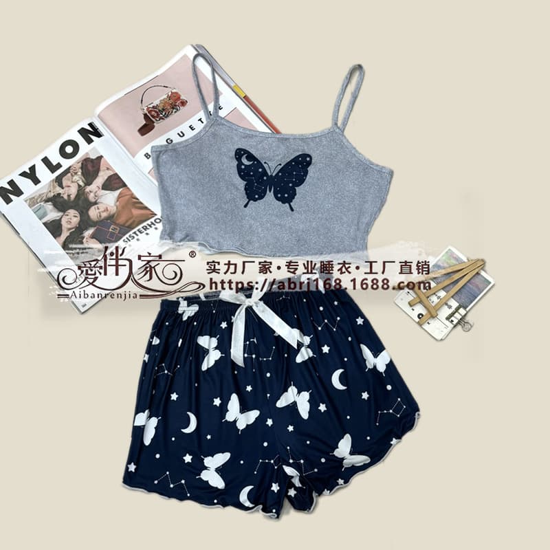 Camisole Shorts Loungewear Set for Women, Sleeveless Pajama Two-Piece Set, Summer, Amazon Hot Style