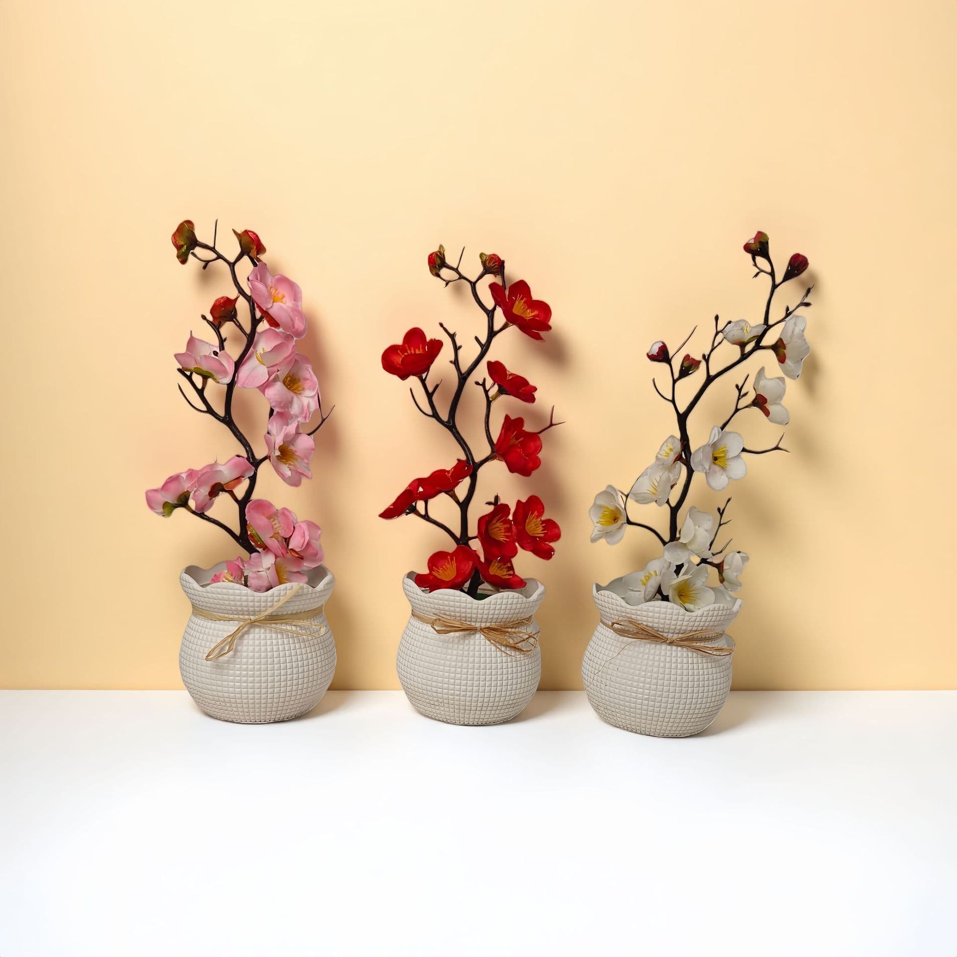 Yizhimei Artificial Potted Plant Cross-Border Best Seller Home Living Room Entryway Decorative Fake Flower Bonsai Green Plant Ornament