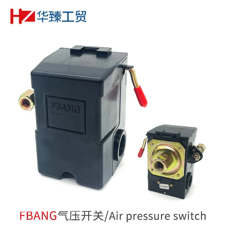 FBANG Horizontal Handle Switch for Air Compressor Accessories, Automatic Air Pressure Switch Controller FB10 Single Port 0.8kg