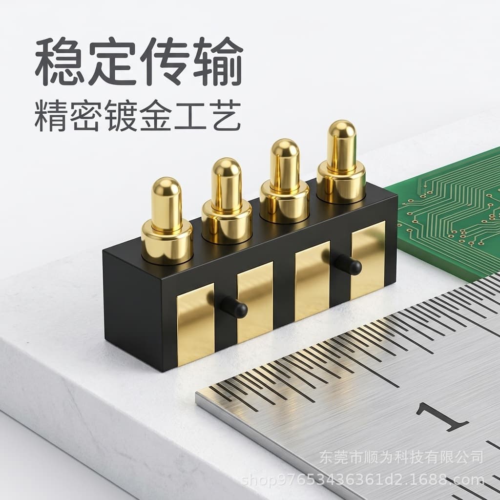 Pogo Pin Connector Charging Pogo Pin 90-Degree Horizontal Probe Side-Mount Side-Solder Antenna Spring-Loaded Pin