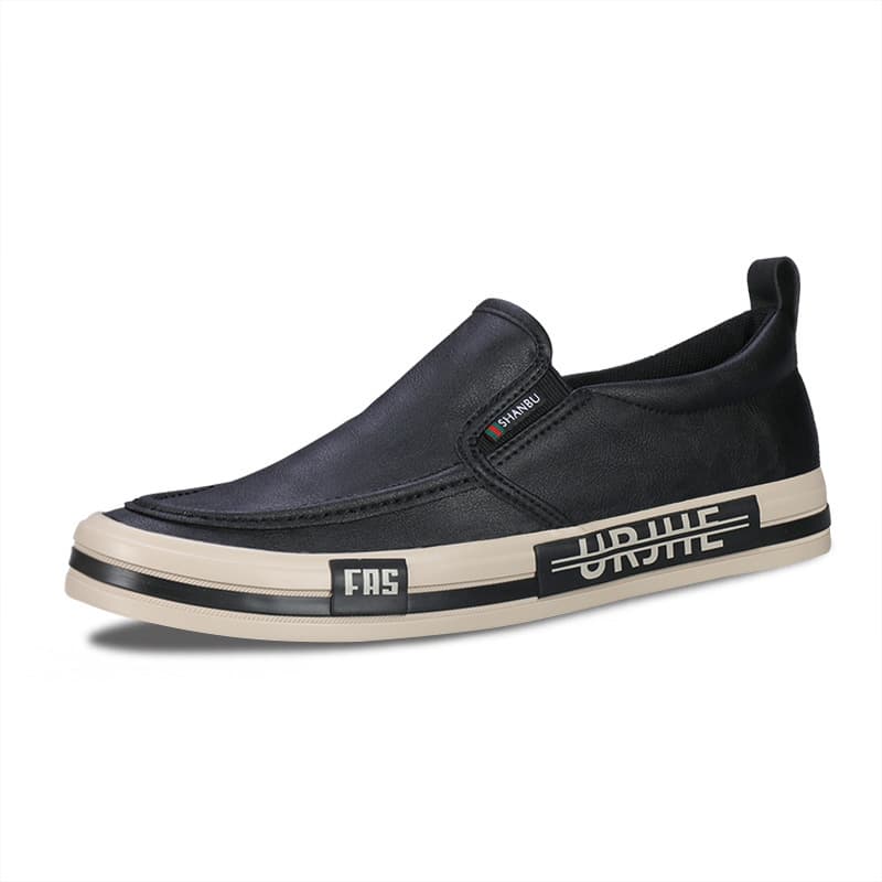 2026 Spring Trendy Men's Slip-On Shoes, Fashionable Versatile Men's Casual Breathable Leather Driving Shoes