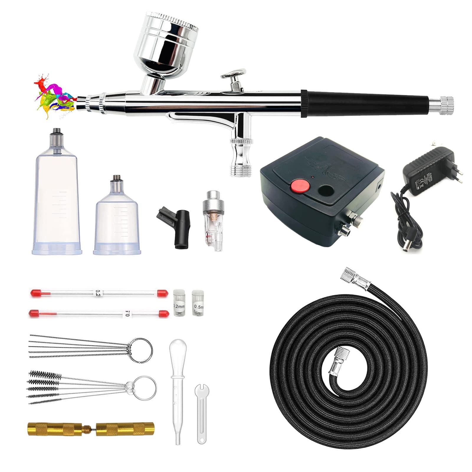 Mini Airbrush Kit, Electric Airbrush Pen Ideal for Painting, Model Painting, Car Graphics