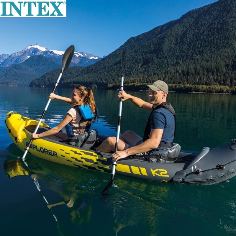 Authentic INTEX Explorer 2-person inflatable boat, 2-person inflatable dinghy, 2-person inflatable canoe, thickened
