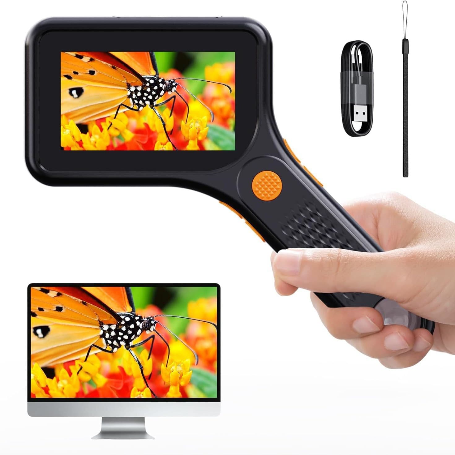 Cross-border new product high-definition portable handheld digital microscope autofocus children's teaching electronic microscope