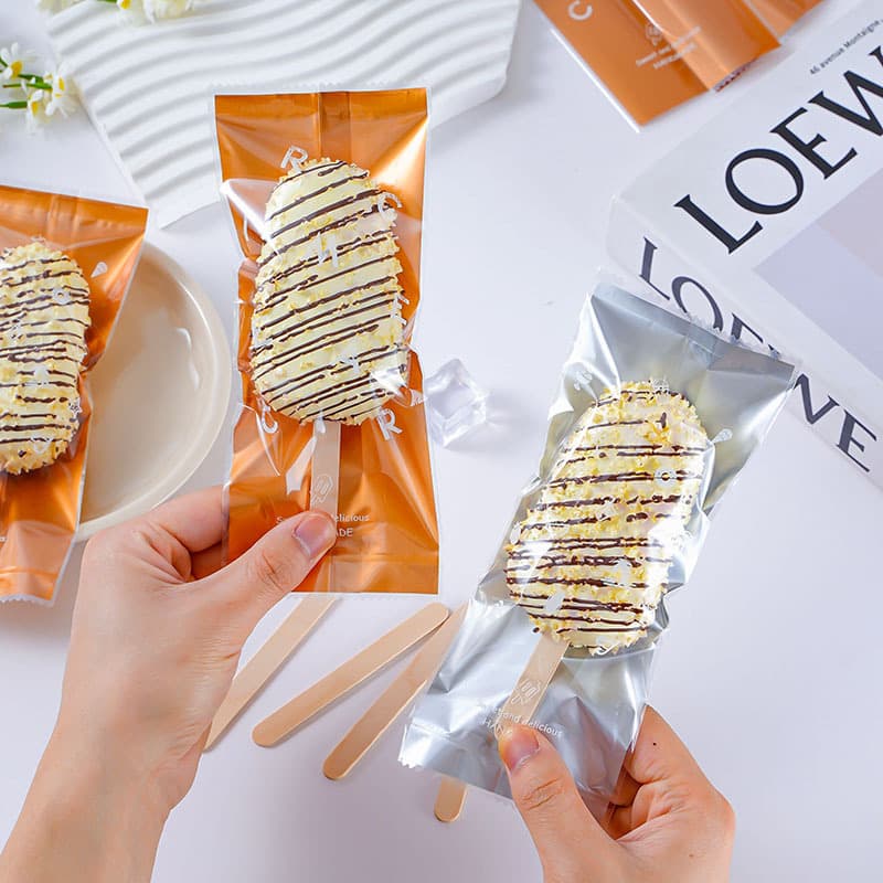 Handmade Ice Cream Packaging Bag Homemade Popsicle Old Popsicle Plastic Machine Sealing Bag Transparent Ice Cream Disposable Bag