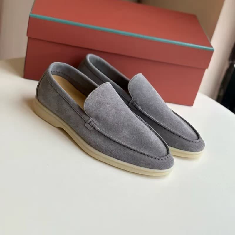 [Top Channel] 2025 New LP Loafers Men Suede Slip-On Lazy Shoes Driving Shoes Men Large Size
