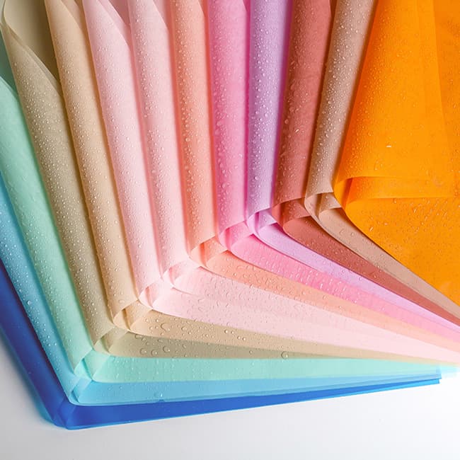 Hansu Paper Flower Wrapping Paper, Morning Mist Solid Color Ooya Paper, Waterproof Semi-Transparent Rose Bouquet Wrap, Wholesale